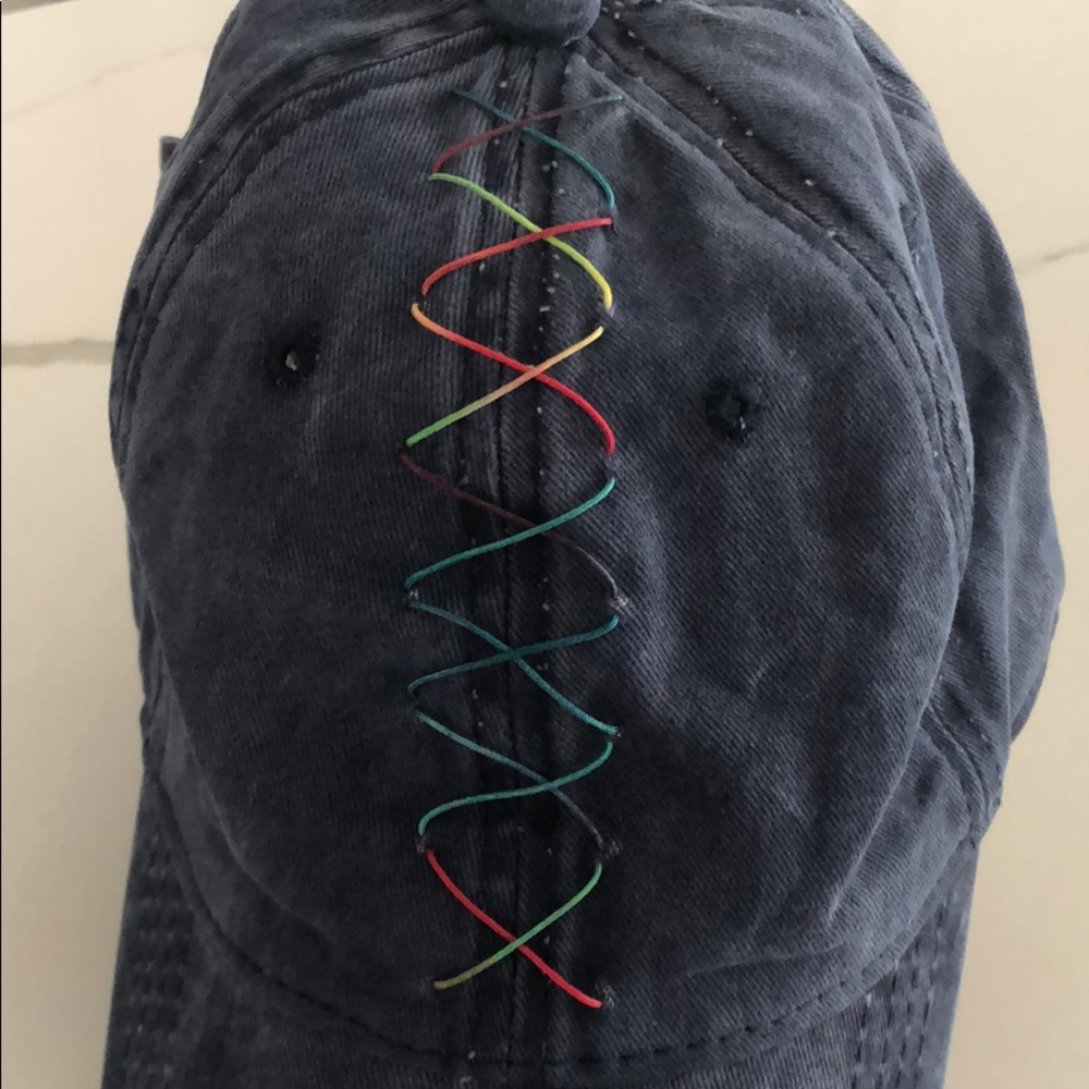 Multi-color Ribbon baseball cap - Picture 4 of 4